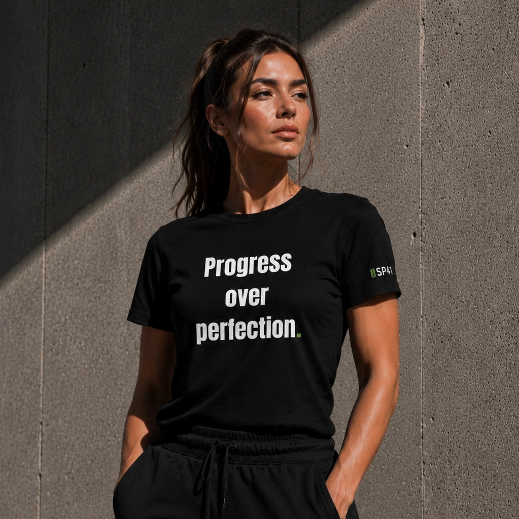 Progress over perfection. — SP41 Unisex Tee